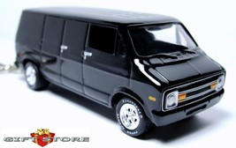 Rare Key Chain Triple Black Dodge D150 Delivery Van Mopar Custom Ltd Edition New - $39.98