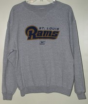 St. Louis Rams Sweatshirt Vintage NFL Reebok Made In Canada Size Large - £51.05 GBP