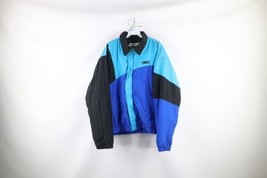 Vintage 90s Spalding Mens XL Spell Out Color Block Full Zip Puffer Jacke... - £42.98 GBP