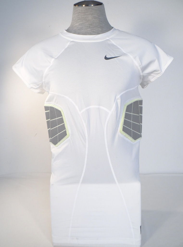 Nike Pro Combat Dri Fit Hyperstrong White Padded Compression Football Tank Mens  - $79.99