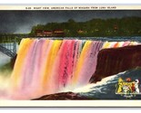 American Falls at Night Niagara Falls NY New York UNP WB Postcard T20 - £1.51 GBP