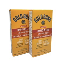 (2) Gold Bond Rapid Relief Medicated Anti Itch Cream, 1 oz, Exp 12/2025 NIB - £14.15 GBP