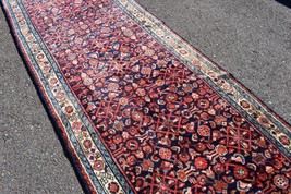 3&#39;7 x 13&#39;2 S Antique Vintage Hand Knotted Wool Runner Rug Oriental Carpet 4 x 13 - £605.17 GBP