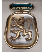 Lowenbrau Beer Sign Vintage Lion Crest Plastic Miller Brewing Co Man Roo... - £58.22 GBP