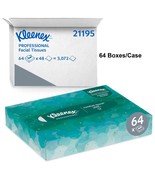 Kleenex Facial Tissue 2-Ply, White, 48/ Box, 64 Boxes/Cs, Kimberly Clark... - £92.66 GBP