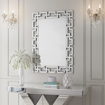 Decorative Wall Mirror - Large Rectangular Venetian Mirror For Living Room 27.5" - £248.10 GBP