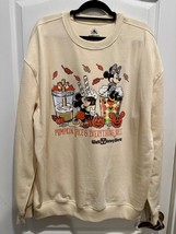 Disney Parks WDW Halloween Pumpkin Spice &amp; Everything Nice Sweatshirt XX... - $63.35