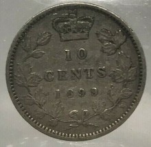 Canadian 1899 10¢ Coin With Small 9&#39;s (Free Worldwide Shipping)  - £39.92 GBP