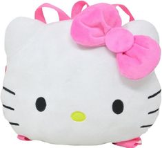 Fast Forward Hello Kitty Head Shaped Plush Backpack 10&quot;x13&quot; - £15.05 GBP