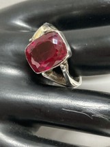 Handmade Artisan ring Ruby and Sterling silver #24076 - £69.27 GBP