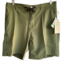Trunks Surf &amp; Swim Co Mens Multi Purpose Short 6.5&quot; L Army Green Jacquard - $11.33
