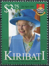 Kiribati. 2016. 90th Birthday of Queen Elizabeth II (MNH OG) Stamp - £5.14 GBP