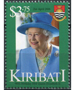 Kiribati. 2016. 90th Birthday of Queen Elizabeth II (MNH OG) Stamp - £5.03 GBP