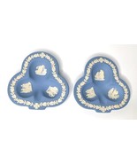 Wedgwood Blue Jasperware Bridge Set Club Pin Trays Trinket Dish Lot Of 2 - $22.75