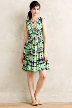 Nwt Plenty By Tracy Reese Aven Print Jersey Green Dress Xs, S - £66.55 GBP