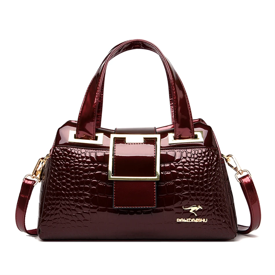 2 layer Large Capacity Tote Bag   Handbags Women Bags er Crocodile Pattern Ladie - £41.68 GBP