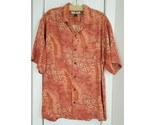 Tommy Bahama Men&#39;s 100% Silk Shirt Button Down Dusty Peachy Pink Tropica... - £19.65 GBP