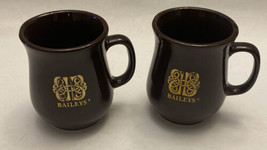 Bailey’s Irish Cream Mugs - Vintage - classic - brown with gold emblem (pair) - £6.96 GBP