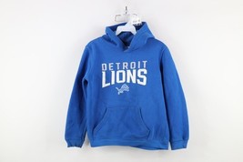 Vintage Y2K NFL Boys XL Distressed Detroit Lions Football Hoodie Sweatsh... - $39.55