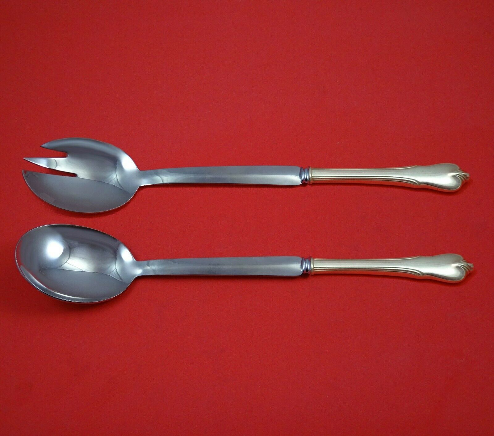 Primary image for Grand Colonial by Wallace Sterling Silver Salad Serving Set Modern Custom Made