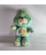 Bedtime Care Bear Vintage 1983 Stuffed Plush 13in Green Moon Sun Sleepy ... - £18.34 GBP
