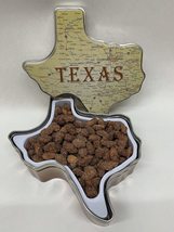 Cinnamon Roasted Almonds in a Texas Map Gift Tin - $30.00