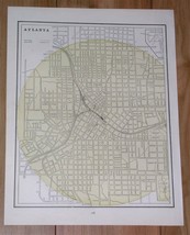 1896 Original Antique City Map Of Atlanta Georgia / New Orl EAN S Louisiana - £18.99 GBP