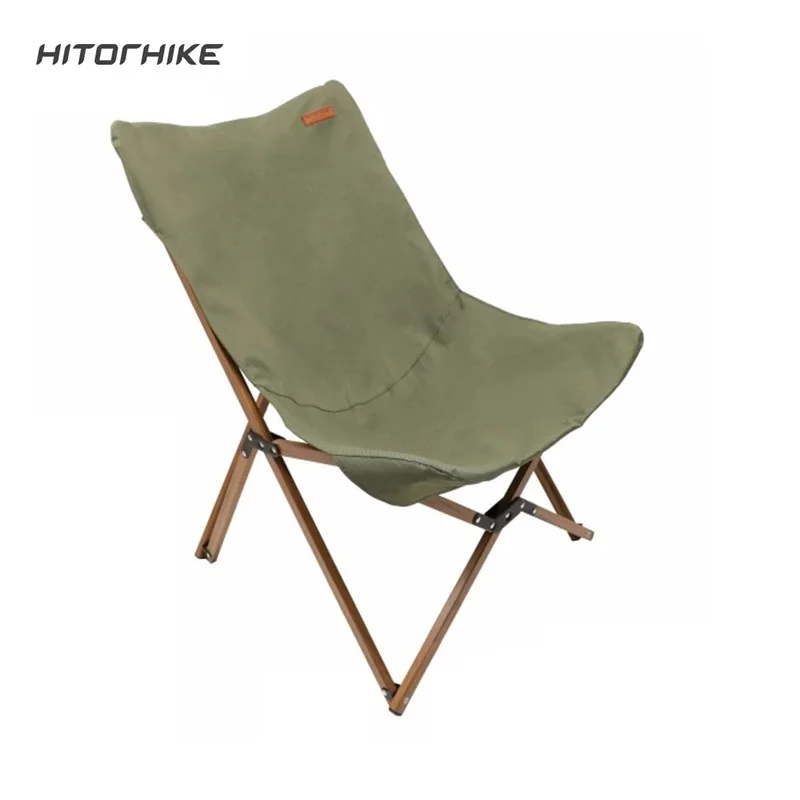 Hitorhike camping furniture portable camping chair wood grain aluminum f... - £125.27 GBP