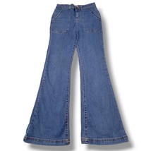 Knox Rose Jeans Size 6 W27&quot;xL31&quot; Flare Jeans Stretch Flared Leg Jeans Blue Denim - £22.86 GBP