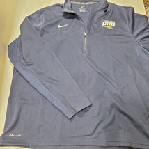 Nike Oral Roberts Golden Eagles Shirt Mens XXL Blue 1/4 Zip Pullover Lon... - €21,48 EUR