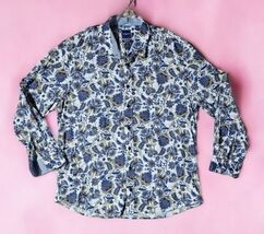 Nick Graham Shirt Adult 2 Extra Large Purple Paisley Button Up Long Slee... - €28,34 EUR