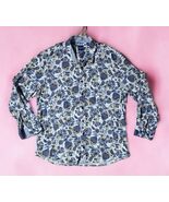 Nick Graham Shirt Adult 2 Extra Large Purple Paisley Button Up Long Slee... - €28,34 EUR