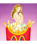 Fraulein French Fries vintage pin-up framed canvas art print giclée 18&quot;X... - $100.19 CAD