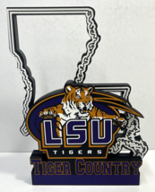 LSU TIGERS TIGER COUNTRY LICENSED SHELIA&#39;S NCAA FOOTBALL WOOD PLAQUE/SIGN - £19.57 GBP