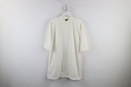 Vintage 50s Streetwear Mens Large Blank Sheer Knit Jersey T-Shirt White USA - £38.89 GBP