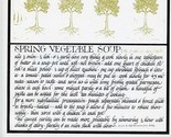 Alice Waters David Lance Goines Recipe Print Spring Vegetable Soup - $29.70