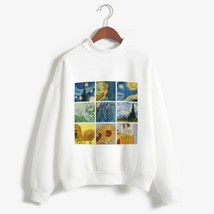 Van Gogh Print Long Sleeve Hoodies Fashion Women Clothes Femme 2018 Winter Cute  - £58.57 GBP