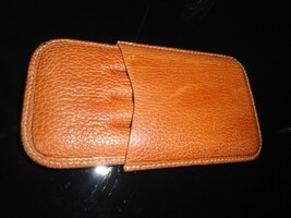 Pheasant Leather Cigar Case Holds up to 4 Stogies image 5