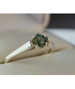 Sapphire Solitaire Ring 0.72 Ct. Multi color Greenish Blue - $325.00