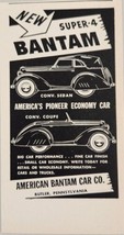 1939 Print Ad American Bantam Super-4 Cars Convertible Sedan &amp; Coupe Butler,PA - £8.77 GBP