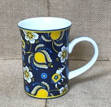 Vera Bradley Blue Floral Elephant Coffee Mug Cup Boho - £7.76 GBP