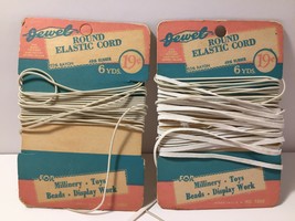 Vintage Jewel Round Elastic Cord Made in Pawtucket RI USA Original Packaging - £6.68 GBP