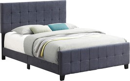 Fairfield Queen Upholstered Bed, Dark Grey Panel By Coaster Home Furnishings. - $258.98