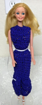 1966 Mattel Twist &amp; Turn Barbie Blond Hair Blue Eyes Rigid Body Handmade Dress - £11.09 GBP
