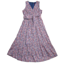 NWT J.Crew Liberty Kayoko in Deep Blue Floral Sleeveless Faux Wrap Dress 12 - £108.62 GBP