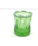 Victorian Toothpick Iris with Meander Green Opalescent Glass Jefferson G... - £40.93 GBP