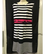NWT Shelby &amp; Palmer Dress Black White Stripes Shift Dress Size 10 KG - £23.79 GBP