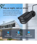 Jennov 4K 8MP POE Security Camera—Outdoor IP66, Color Night Vision &amp; 2-W... - $65.53 CAD