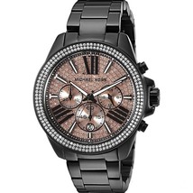 Michael Kors MK5879 Wren Ladies Black &amp; Rose Stainless Steel Chrono Watc... - $191.95 CAD