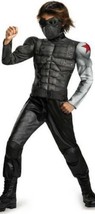 Boys Captain America Winter Soldier Muscle 2 Pc Halloween Costume Marvel-sz 4/6 - £19.84 GBP